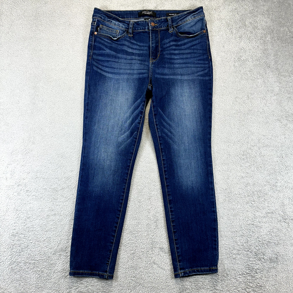 Judy Blue Womens Relaxed fit Sz 31 Dark Wash Jeans Stretch Cottagecore Casual